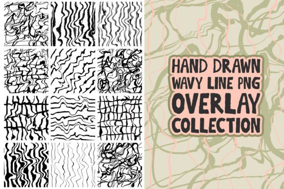 Download Hand Drawn Wavy Lines PNG Overlay Set - Drawn Collection