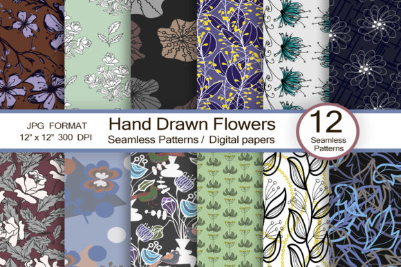 Download Hand Drawn Flowers Designs, Scrapbook - Drawn Collection