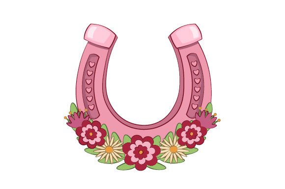 Download Horseshoe with Flowers - Valentine's Day - Flowers Collection