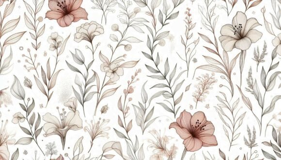 Download Minimalist Line Flowers - Flowers Collection