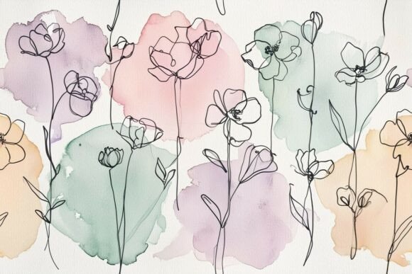 Download Minimalist Line Flowers - Flowers Collection