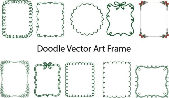 Download Hand-Drawn Doodle Vector Art Frames EPS. - Drawn Collection