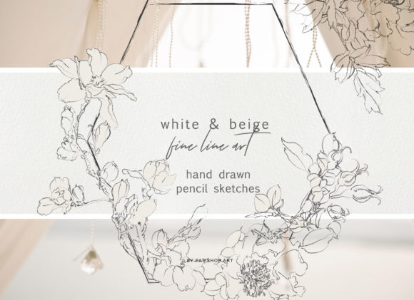 Download Pencil Sketched Fine Line Flowers - Flowers Collection