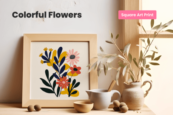 Download Colorful Flowers Art | Modern Art Print - Flowers Collection